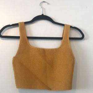 Mustard Yellow Crop Top